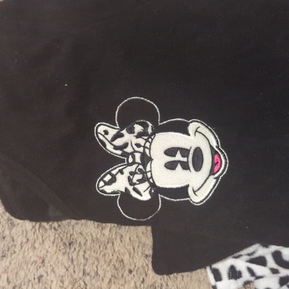 Disney Black Top with Pink and White Pajama Pants - Picture 7 of 7
